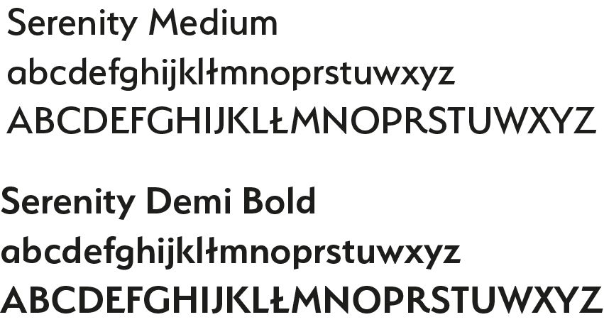 Warda - typografia